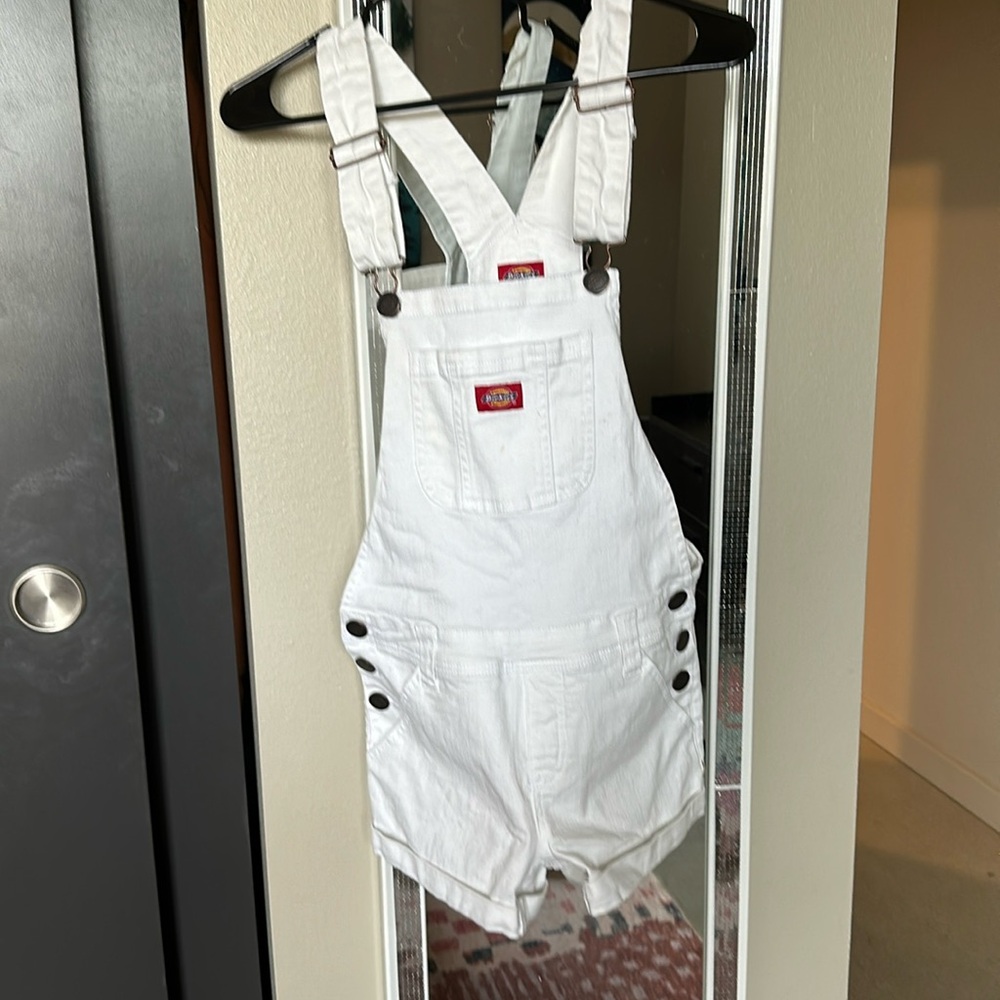 Dickies White Denim shortalls
